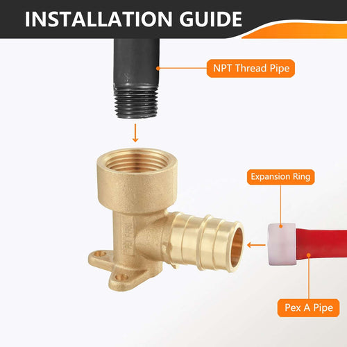 30 Pcs PEX A Expansion 3/4" x 1/2" Female NPT Drop Ear Elbow Wholesale