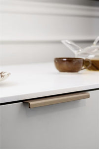 Edge Brushed Bronze "Artisan" Drawer Pulls Euro • Knobs