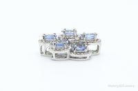 Designer Stauer Iolite Cubic Zirconia Sterling Silver Pendant