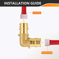 30 Pcs PEX A Expansion 1/2" PEX x 1/2" PEX Elbow Wholesale