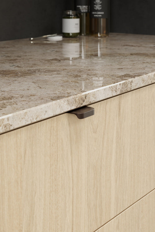 Dark Bronze "Comet" Edge Drawer Tab Pulls Euro • Knobs