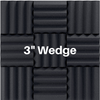 3 Inch Acoustic Foam Wedge Style Panels - 13 Color Options