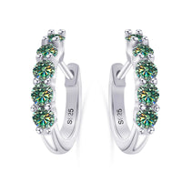 3mm Moissanite 10-Stone Stud Earrings 925 Sterling Silver For Women