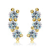 3mm Moissanite Diamond Stud Earrings 925 Sterling Silver 18K White Gold Plated