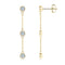 yellow gold colored silver earrings