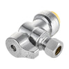 10 Pcs 1/2" Push Connect x 3/8" Compr. Angle Stop Valve, New Handle (Lead Free) Plumbingsell