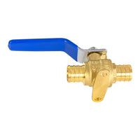 10 Pcs 1" PEX Crimp Drop Ear Ball Valve, Blue (Lead Free)