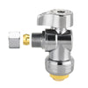 1/2" Push Connect x 3/8" Compr. Angle Stop Valve, New Handle (Lead Free) Plumbingsell
