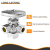 5/8" OD Compr. x 3/8" OD Compr. x 3/8" OD Compr. Dual Angle Stop Valve, Multi Turn(Lead Free)