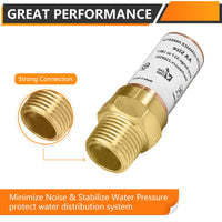 1/2" MIP Connection, Straight Water Hammer Arrestor, Copper Plumbingsell