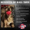 USA-K9 Stars and Stripes Rubber Dog Toy | K9 Handler Reward Toy | Red | USA Made