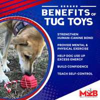 Heart on a String Dog Toy - Durable Rubber Tug Toy for Large Dogs | USA Made