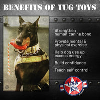 USA-K9 Grenade Shaped Rubber Dog Toy - Chew, Treat Dispenser & Tug Toy | USA