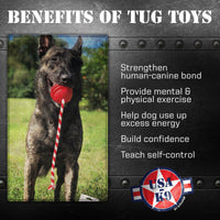 USA-K9 Stars and Stripes Rubber Dog Toy | K9 Handler Reward Toy | Red | USA Made