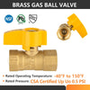 10 Pcs 3/4" FNPT Gas Valve, Yellow