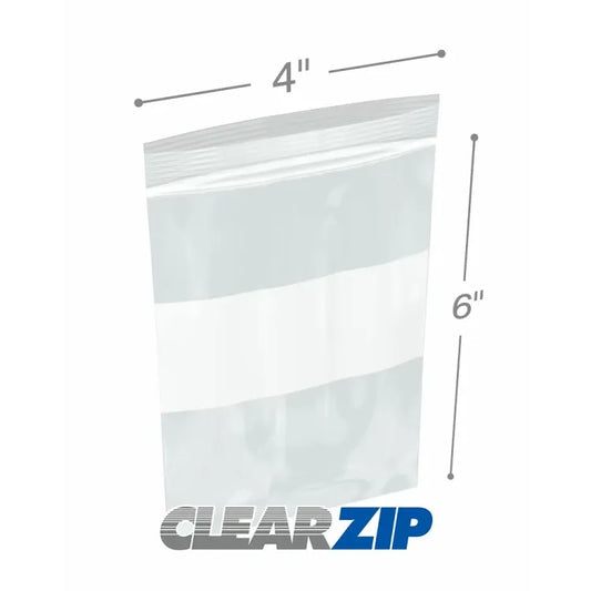 Clear 2 Mil Zip-Lock Bags, 4 x 6 Inch (100 Count Pack)