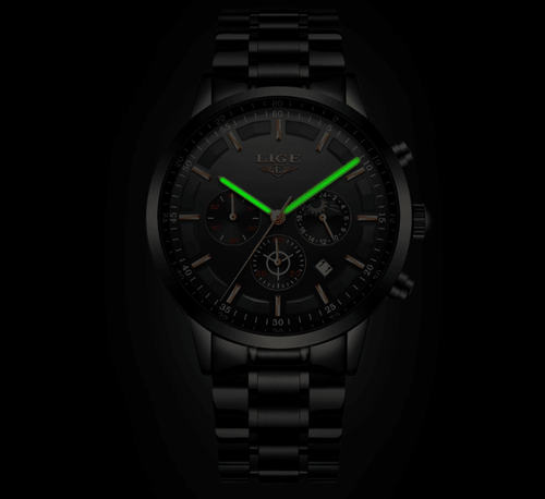 Men's Waterproof  Watch With Chronometers And Date Display Unique Design Perfect Gift