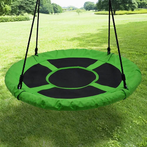 40 in Outdoor Tree Swing Hanging Rope Tire Saucer Seat Yard Mat
