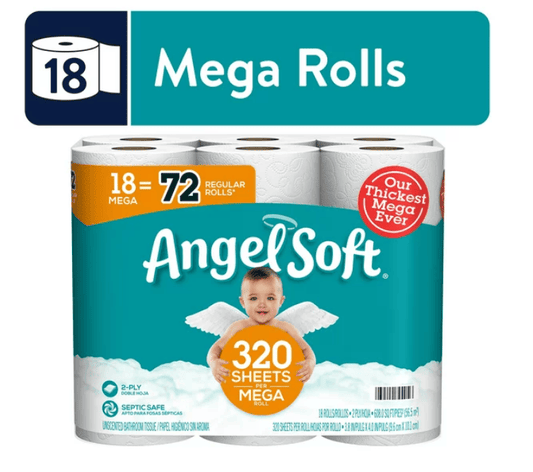 Angel Soft Toilet Paper; 18 Mega Rolls EasyOptionXY LLC