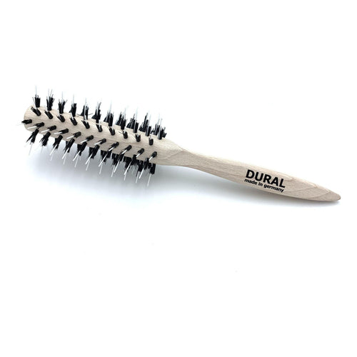 Dural Pin Styler hair Brush for Styling & Care Boar Bristler & White Nylon pin beech Wood