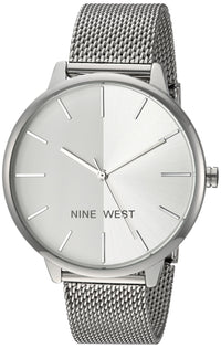 Nine West Womens Sunray Dial Mesh Bracelet Watch