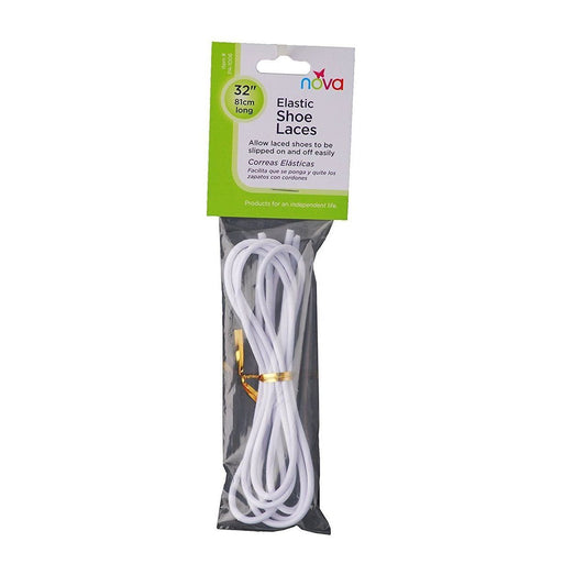Nova 32” Elastic Shoelaces, White