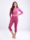 JupiterGear Mid-Rise Capri Fitness Leggings with Side Pockets