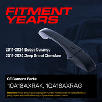 Exterior Door Handle Black Primed Replacement for Dodge Durango (2011-2024) / Jeep Grand Cherokee (2011-2024) OE Part # 1QA18AXRAK, 1QA18AXRAG | Front Right Passenger Side w/o Keyhole