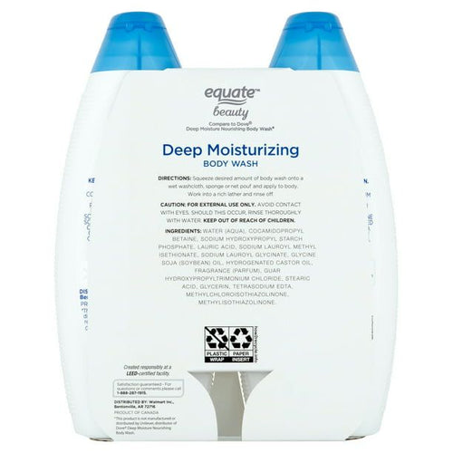 Equate Beauty Deep Moisturizing Body Wash Twin Pack, 22 fl oz EasyOptionXY LLC