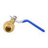 10 Pcs 1" PEX Crimp Ball Valve, Blue (Lead Free)