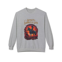 Sunsets Saddles and Sass Softstyle Fleece Crewneck Sweatshirt