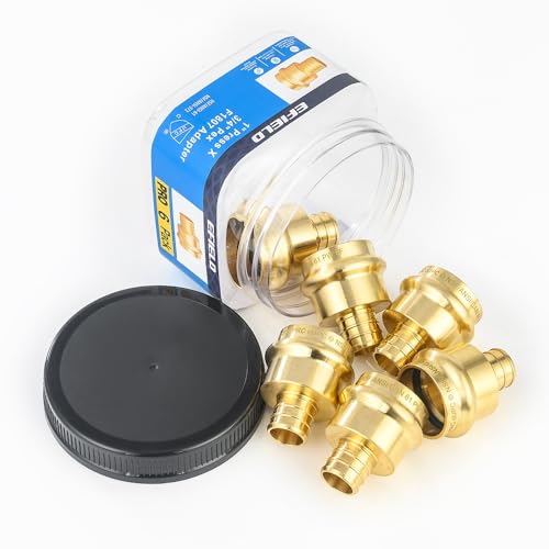 30 Pcs 1" Press x 3/4" PEX Crimp Brass Adapter (Lead Free)
