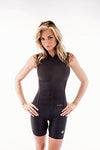 Alii Lifestyle Giada Black Compression Bike Short - 9 Inch (X-Large)