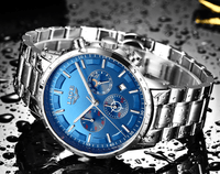 Men's Waterproof  Watch With Chronometers And Date Display Unique Design Perfect Gift