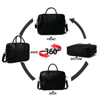 Texas Black Leather Briefcase