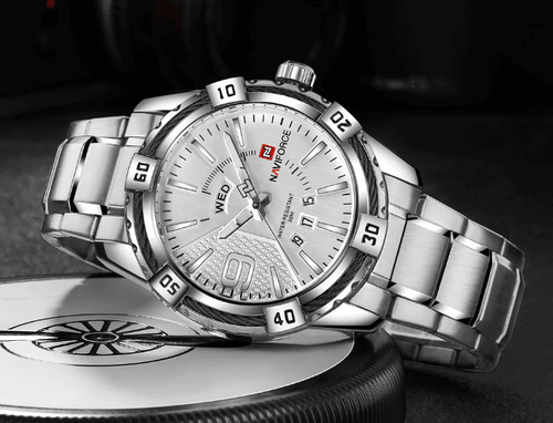 Men's  Luxury Stainless steal Waterproof Watch With Day And Date Display Unique Design Perfect Gift In Modern Metal Men  Wrist Watch Design