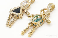 Gold Vermeil Cubic Zirconia Blue Topaz Sapphire Sterling Silver Pendants