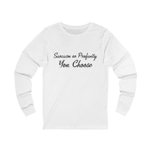 Serve Up Attitude Womens Jersey Long Sleeve Tee with Sarcasm or Profanity