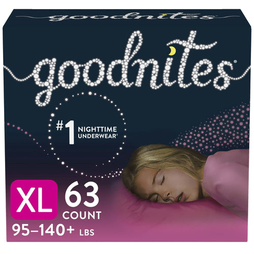 Goodnites Girls' Nighttime Bedwetting Underwear Size XL, 63 Count EasyOptionXY LLC