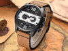 Men's  Waterproof Retro Style Watch With Excellent  Background, Chronometers  Large Numbers Perfect Gift