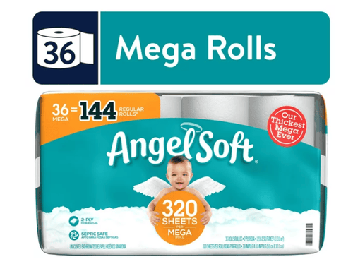 Angel Soft Toilet Paper, 36 Mega Rolls EasyOptionXY LLC
