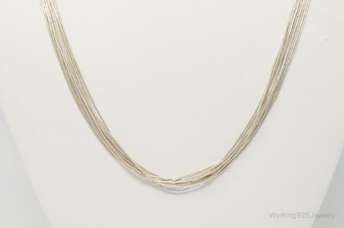 Designer Carolyn Pollack Relios Strand Bead Sterling Silver Necklace