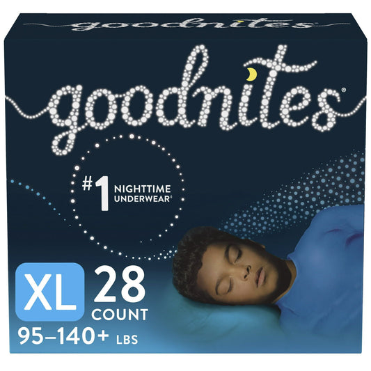 Goodnites Boys' Nighttime Bedwetting Underwear Size XL, 28 Count EasyOptionXY LLC