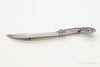 Large 1940s Victorian Revival Scimitar Sword Dagger Sterling Silver Pin Brooch