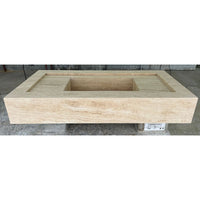 HANDCRAFTED CUSTOM TRAVERTINE SINK (TR-072)