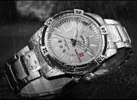 Men's  Luxury Stainless steal Waterproof Watch With Day And Date Display Unique Design Perfect Gift In Modern Metal Men  Wrist Watch Design