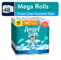 Angel Soft Toilet Paper with Fresh Linen Scented Tube, 48 Mega Rolls EasyOptionXY LLC