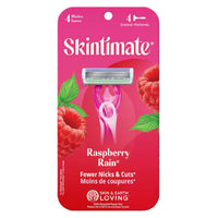Skintimate Razors, Raspberry Rain, 4 Blades