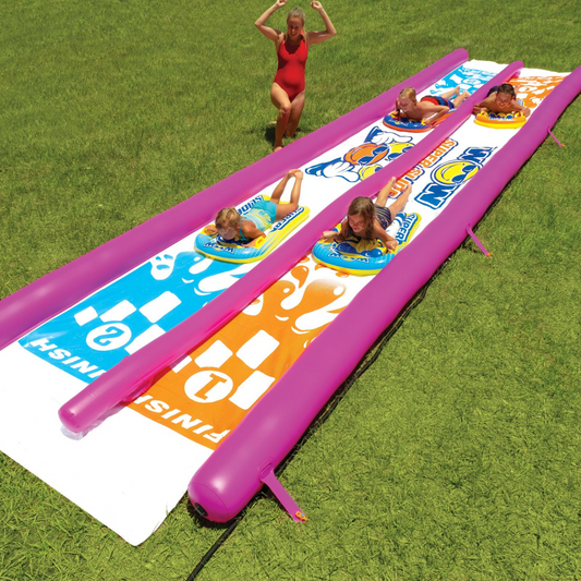 WOW Sports Giant Backyard Double Lane Lawn Slide Jupiter Gear