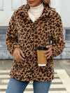 Beautiful Red Women Drop Shoulder Fuzzy Button-Up Jacket Soft And Comfortable Casual Fit Jacket